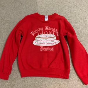 ‘Happy Birthday Jesus’ Crewneck Sweatshirt